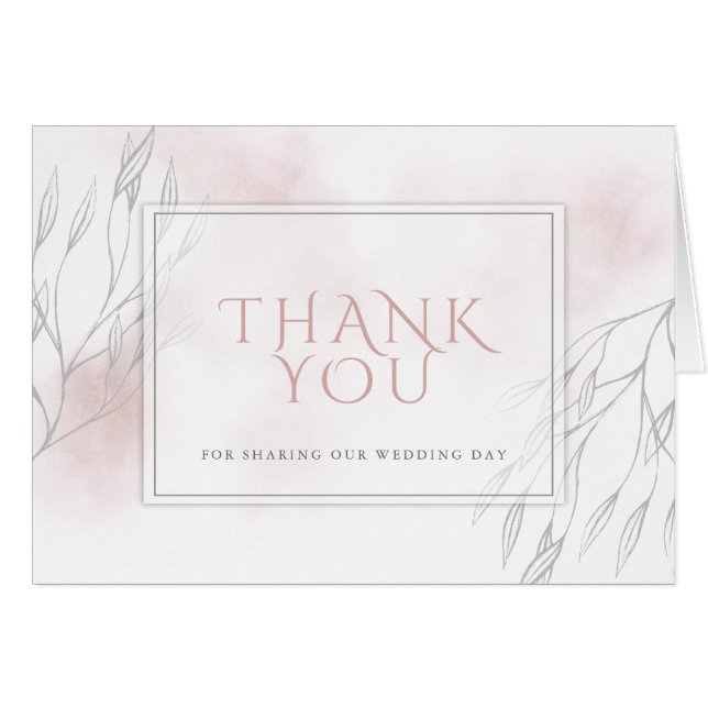 Coral Rose Wasserfarbe und Zweigstelle Grau Willow (Vorderseite (Horizontal))