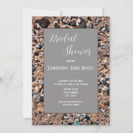 Coral Sand & Muscheln, Modern Beach, Bridal Einladung