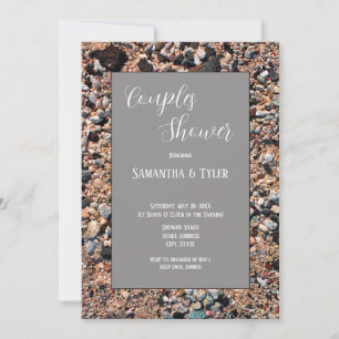 Coral Sand & Muscheln, moderner Strand, Dusche Einladung