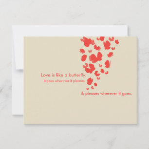 Coral-Schmetterling Save The Date Einladung