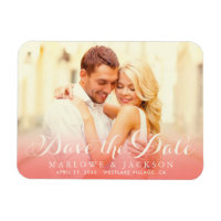 Coral Script-Foto-Overlay-Hochzeit Speichern Sie d