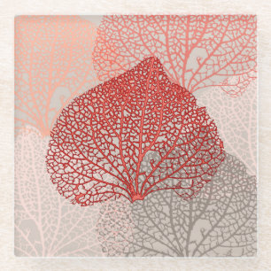 Coral Shadow Glasuntersetzer