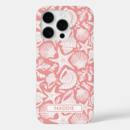 Coral Shells Personalized iPhone 16 Pro Hülle