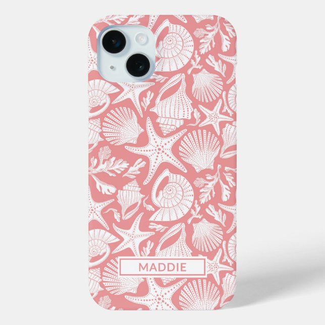 Coral Shells Personalized Case-Mate iPhone Hülle (Rückseite)