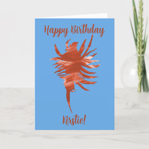 Coral Silhouette Conch Muschel Card Dankeskarte
