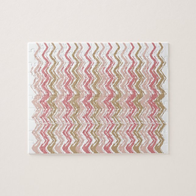 Coral Spice Scribble ZigZag Zickzack Muster Puzzle (Horizontal)