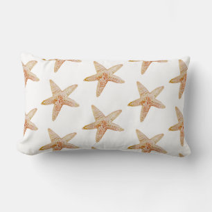 Coral Starfish Beach Pattern Pillow Lendenkissen
