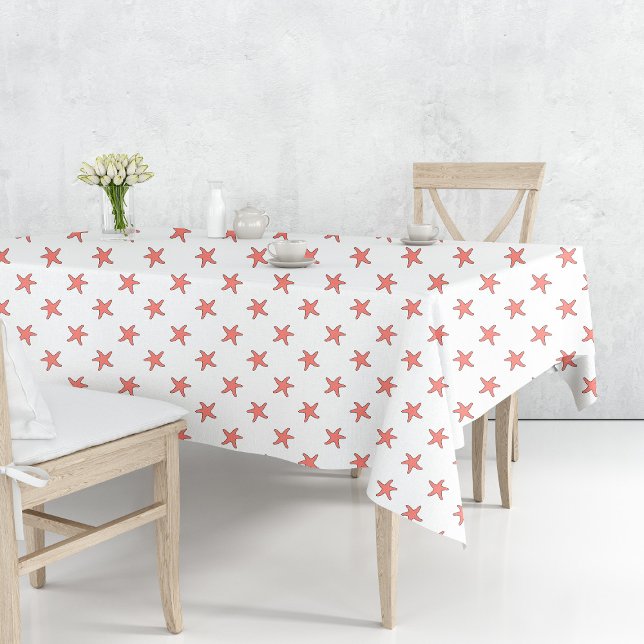 Coral Starfish Muster Tischdecke (Coral Starfish Pattern Tablecloth by Looly Elzayat
)