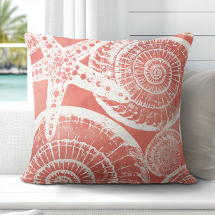 Coral Starfish Throw Kissen