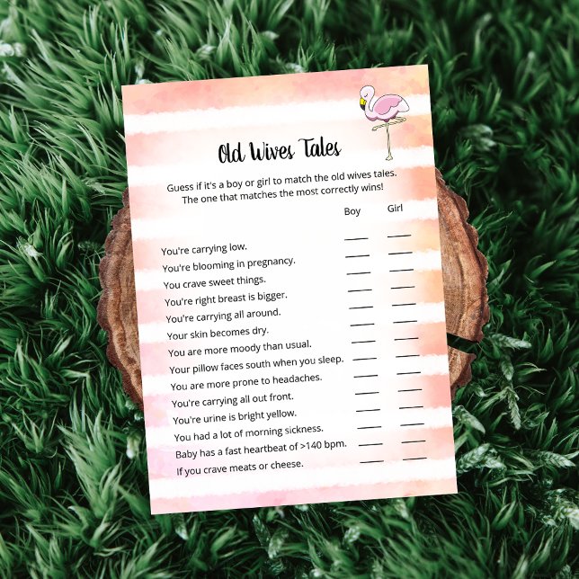 Coral Striped Flamingo Alte Ehefrauen Alte Male Du Einladung (Von Creator hochgeladen)