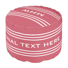 Coral Stripes custom monogramm poul Hocker