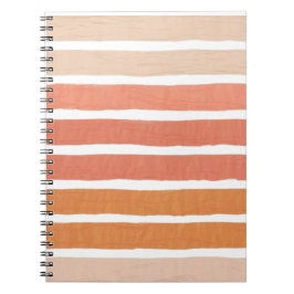 Coral Stripes Orange Streifen Notizblock