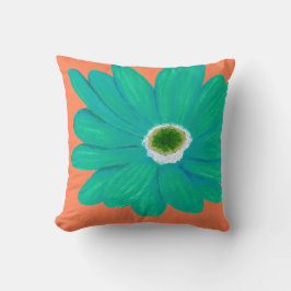 Coral Summer Blume Throw Kissen