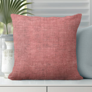 Coral Throw Kissen Linen-Look