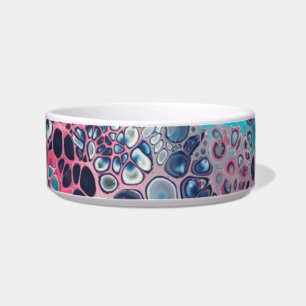 Coral und Aqua Acrylic Pour farbenfroh Abstrakt Napf