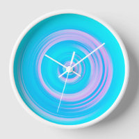 Coral und Aqua Spiral Abstrakt zeitgenössisch