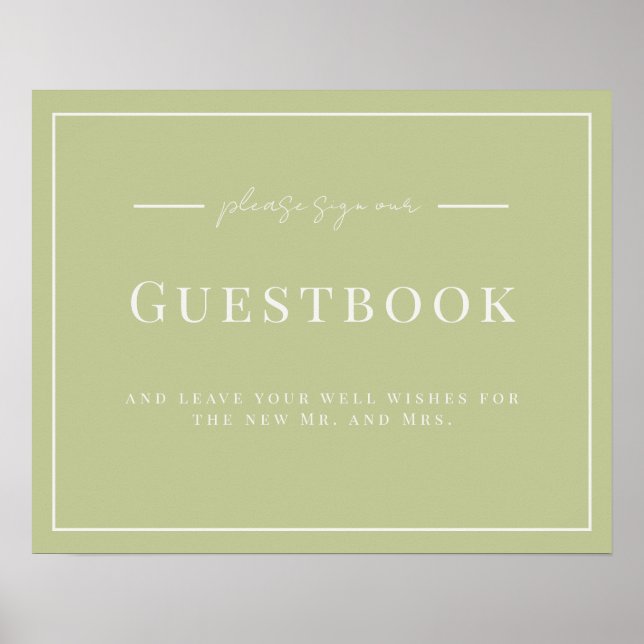 Coral und Cream Wedding Gästebuch-Zeichen Poster (Vorne)