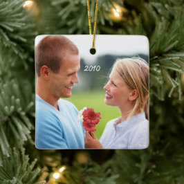 Coral Vintag Bird Save the Date Foto Bird Cage Keramikornament