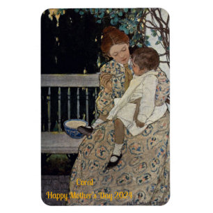CORAL ~ VINTAGES Malen Muttertag ~ Magnet