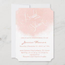 Coral Watercolor Bridal Dusche Einladung