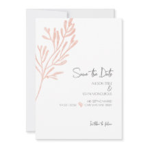 Coral Watercolor ・ Modern Beach Wedding ・