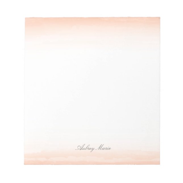 Coral Watercolor Notepad Notizblock (Vorderseite)
