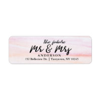 Coral Watercolor Script The Future Mr. und Mrs.