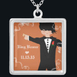 Coral Wedding Ring Bearer Necklace Versilberte Kette<br><div class="desc"></div>