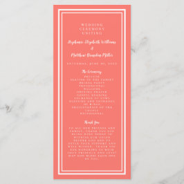 Coral Wedding Service Zeremonie Minimalistisch Sim Programm