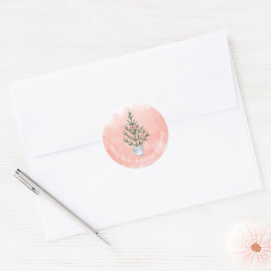 🎄 📧 Coral Weihnachtsfest Umschlag Aufkleber