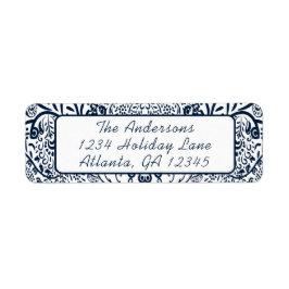 Coral Whimsical Love Bird Wirbel Rücksendeadresse