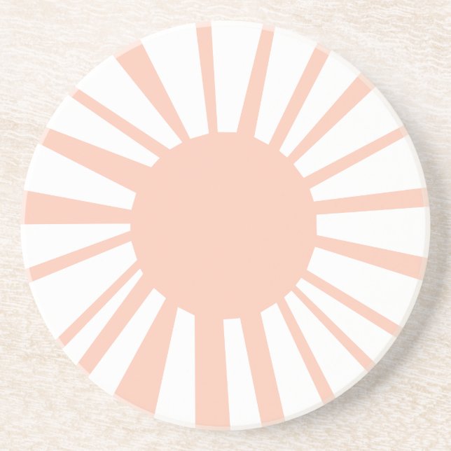 Coral White Sun Muster Sandstone Untersetzer (Vorne)
