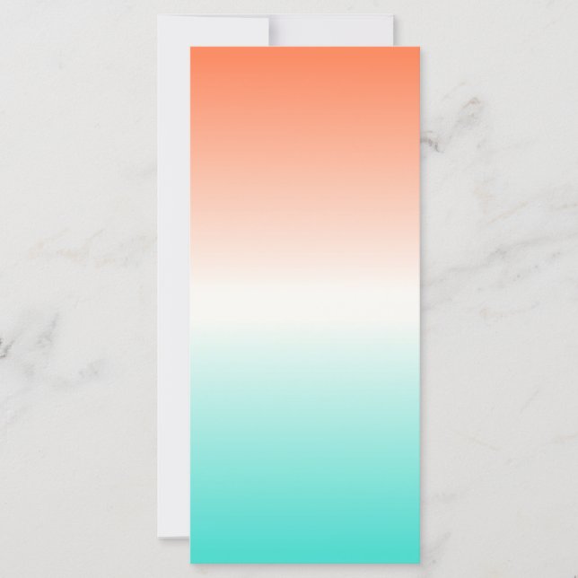 Coral White Türkise Tricolor Ombre Blank (Vorderseite)