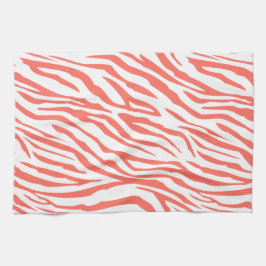 Coral Zebra Muster Geschirrtuch