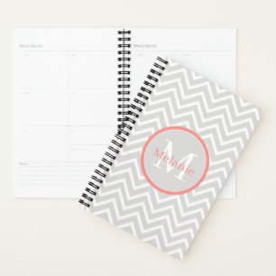 Coral Zickzack Monogram Planer
