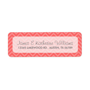 Coral Zickzack Stripes Moderne Hochzeit