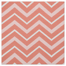 Coral Zickzack Upholstery Stoff