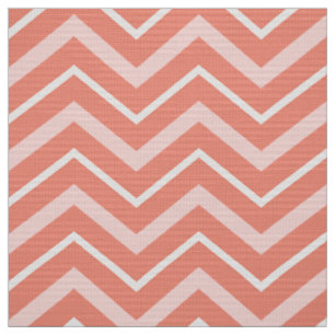 Coral Zickzack Upholstery Stoff