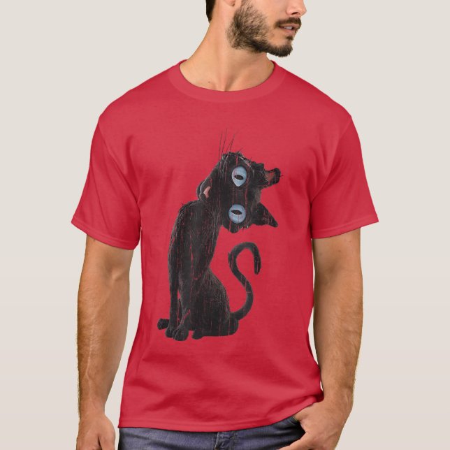 Coraline Cat Creepy Cat Cute Cat Meme T-Shirt (Vorderseite)