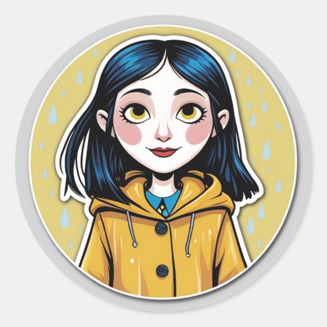 Coraline Inspirierter Aufkleber (Vorderseite)