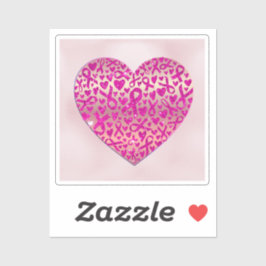 Corazón apoyo contra el Cáncer de Mama Camiseta Aufkleber