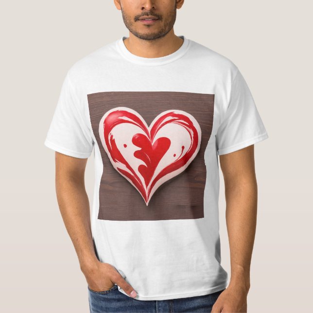 Corazón Artesanal en Madera Oscura T-Shirt (Vorderseite)