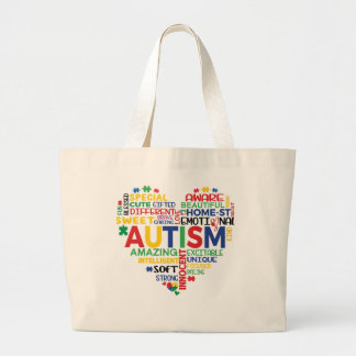 corazon autismo jumbo stoffbeutel