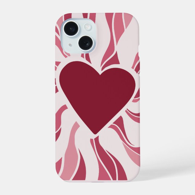 Corazón Minimalista iPhone 15 Hülle (Rückseite)