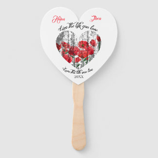 Corazón Vintage en Flor Fächer