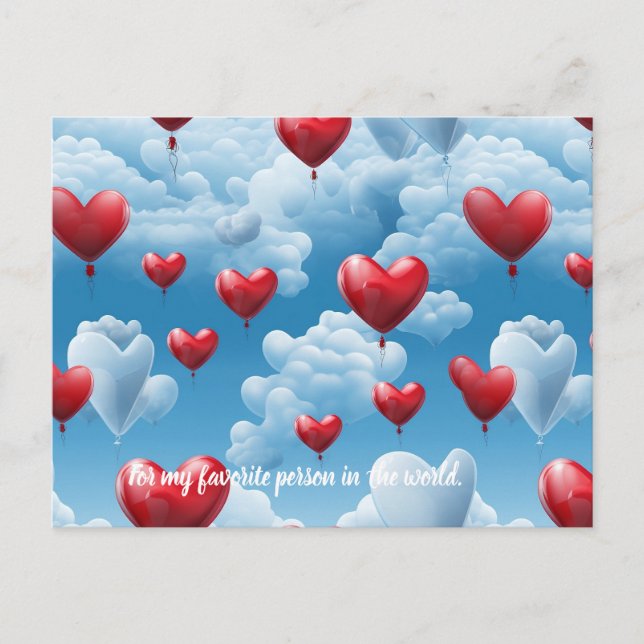 Corazones en cielo postkarte (Vorderseite)