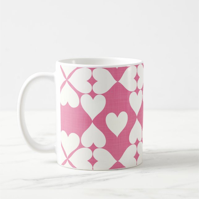 corazones rosas kaffeetasse (Links)