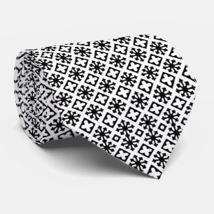 Corbata blanca con negro krawatte