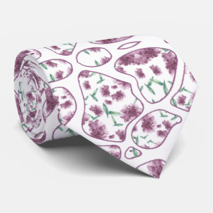 Corbata con manchas de flor jazmín krawatte