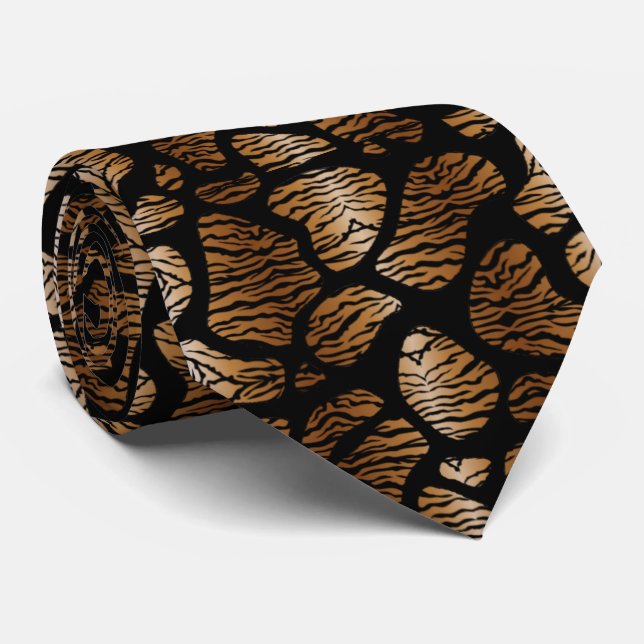 Corbata con manchas de tigre krawatte (Gerollt)